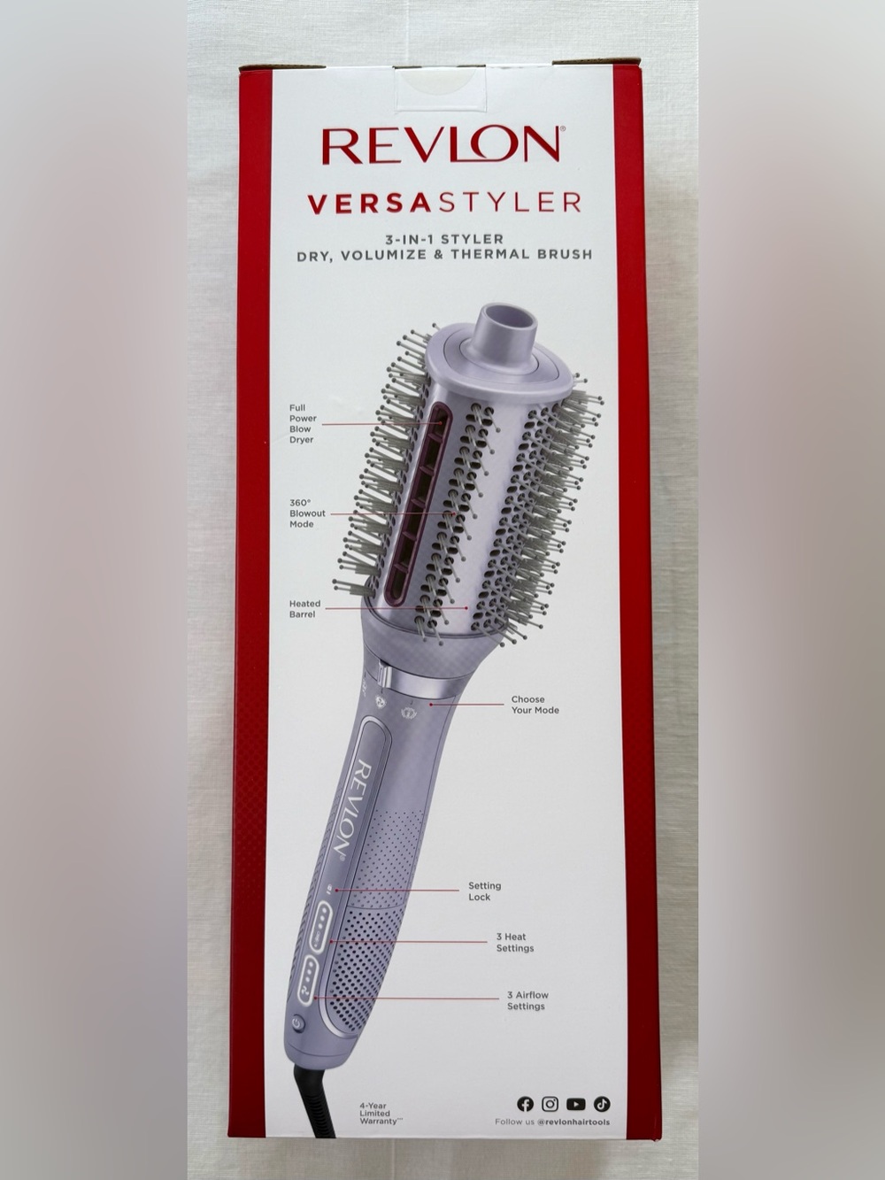 Revlon VersaStyler 3-in-1 Styler Blow Dryer Blowout & Thermal Brush NWT - Picture 6 of 6